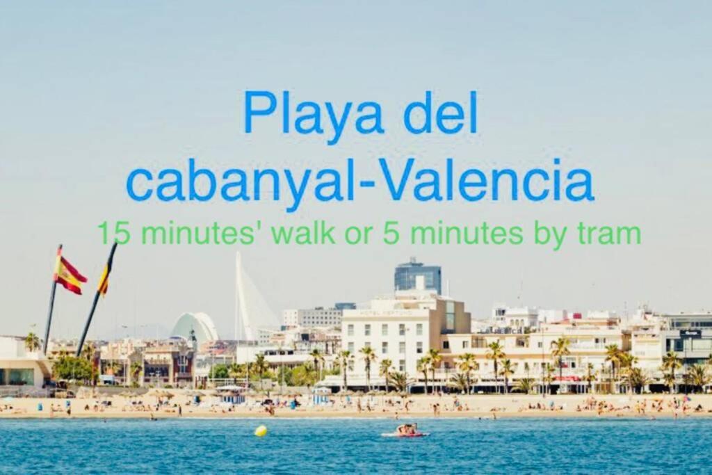 Valencia / Playa Cabanyal, Puerto, Cuidad Artes Lejlighed Eksteriør billede